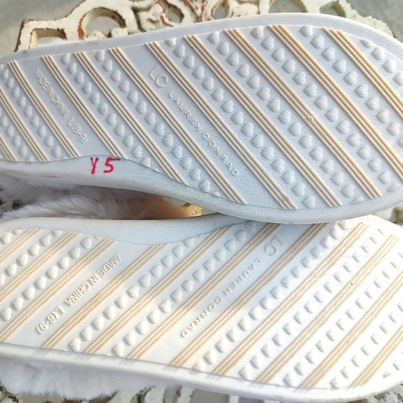 Lauren Conrad faux suede and faux fur slide slipper - Picture 6 of 6